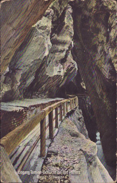 Eingang Tamina-Schlucht bei Bad Pfäfers Ragaz-Schweiz