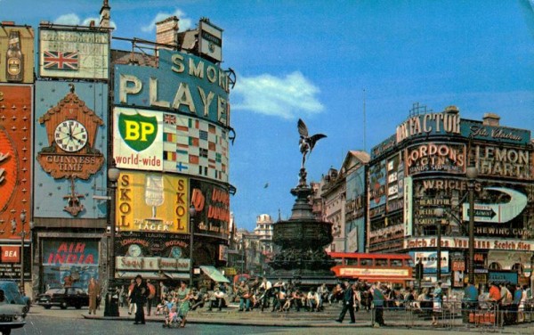 Picadilly Circus, London um ca. 1970 Vorderseite