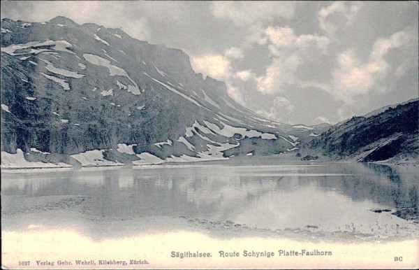 Sägithalsee. Route Schynige Platte-Faulhorn Vorderseite