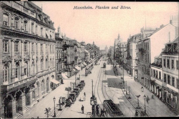 Mannheim, Planken und Börse Vorderseite