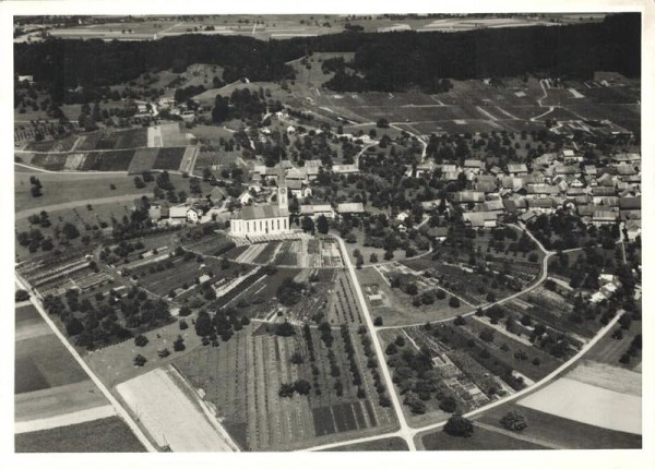 8196 Wil ZH, Alte Kirche-1975 neue Reformierte Kirche gebaut/ Gruenholz Vorderseite