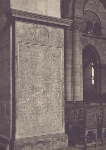 Basel Münster. Grabtafel des Erasmus von Rotterdam Vorderseite