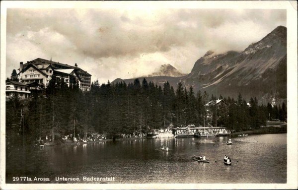 Arosa. Untersee, Badenanstalt Vorderseite