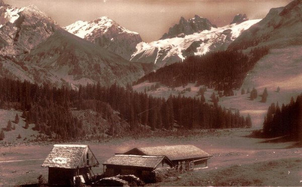 Engelberg.  Unt. Trübsee mit Schlossberg u. Spannörter Vorderseite