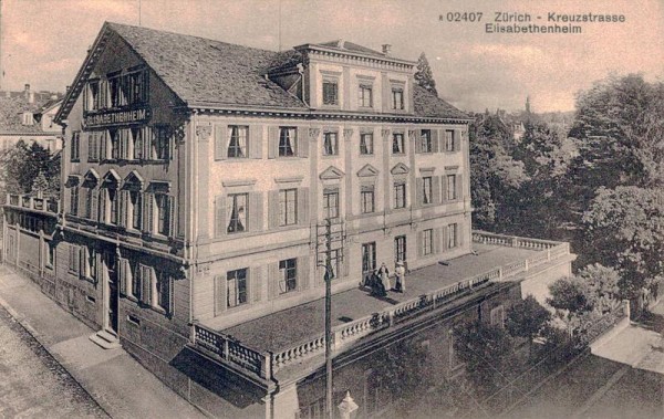 Zürich - Kreuzstrasse, Elisabethenheim Vorderseite