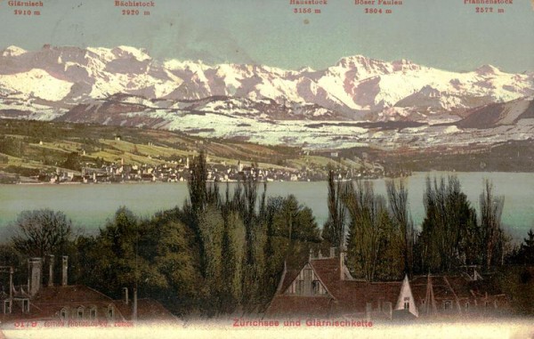Zürichsee und Glärnischkette Vorderseite