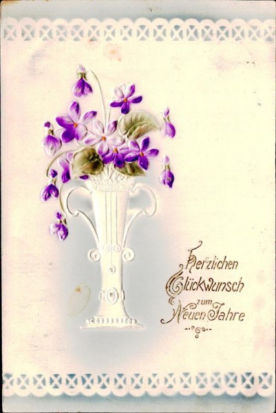 Herzlichen Glückwunsch zum Neuen Jahre Vorderseite