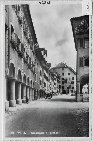 Wil SG - Marktgasse & Rathaus - Oldtimer