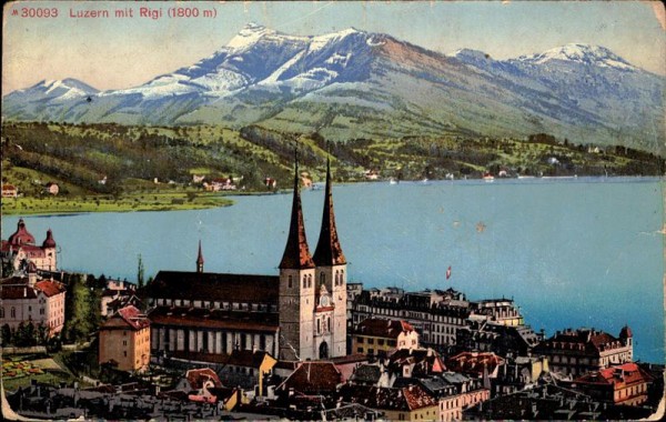 Luzern mit Rigi (1800 m) Vorderseite