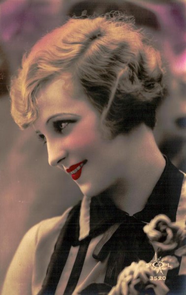 Frau, coloriert Vorderseite