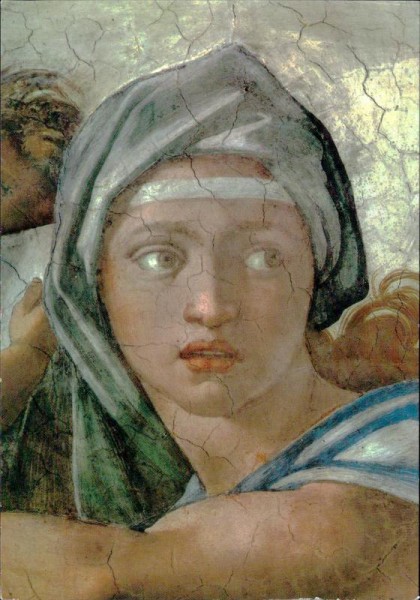 Michelangelo, Città del Vaticano, Die Delphische sibylle  Vorderseite