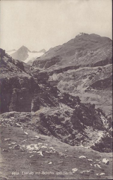 Ebenalp mit Schäfler und Säntis Vorderseite