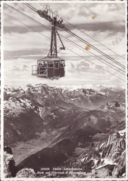 Säntis-Schwebebahn, Blick auf Glärnisch & Berneralpen