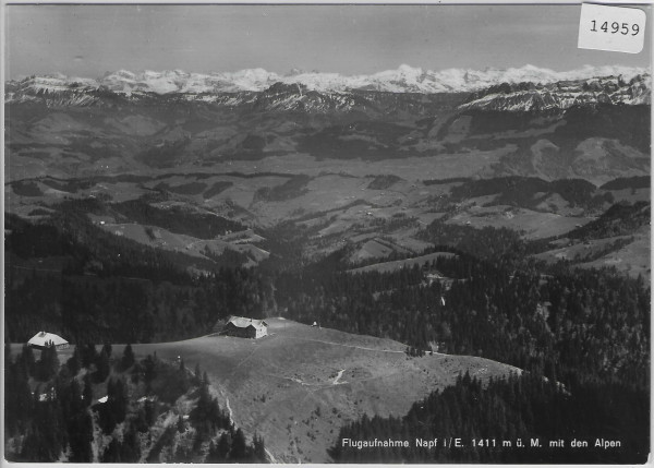 Flugaufnahme Napf i./E. mit den Alpen