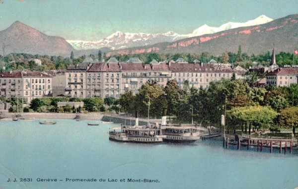 Promenade du Lac et Mont-Blanc, Genéve Vorderseite