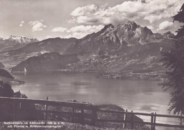 Seebodenalp ob. Küssnacht mit Pilatus u. Brienzerrothorngrat Vorderseite