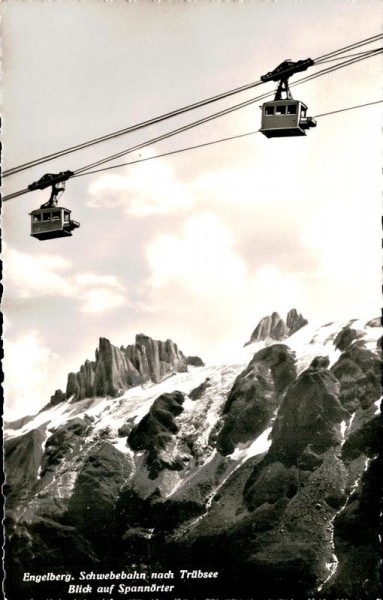 Engelberg, Schwebebahn nach Trübsee mit Blick auf Spannörter Vorderseite