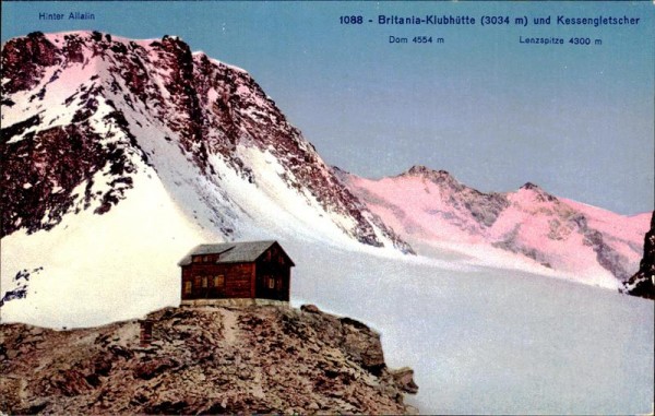 Britania-Klubhütte und Kessengletscher Vorderseite