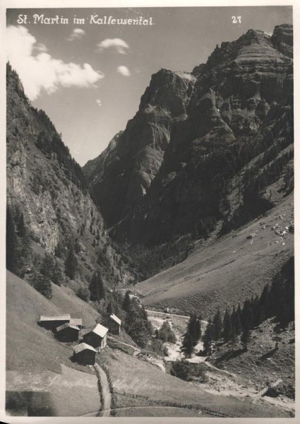 St. Martin im Kalfeusental (Calfeisental). 1942 Vorderseite
