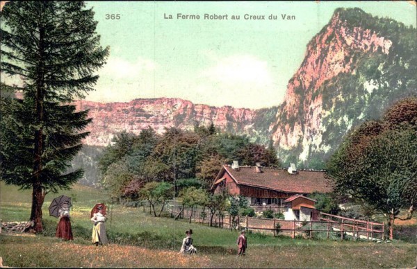 La Ferme Robert au Creux du Van Vorderseite