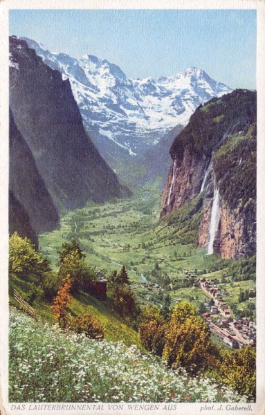 Der Lauterbrunnental von Wengen aus
