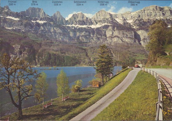 Am Walensee mit dem Churfirsten. Vorderseite