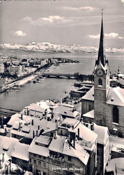 Zürich und die Alpen Vorderseite