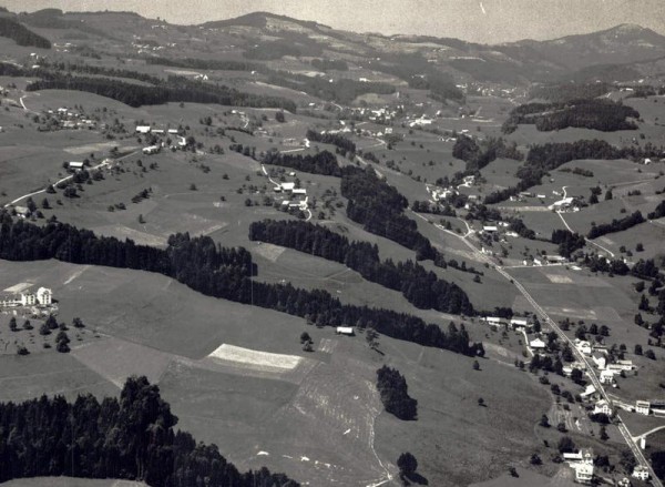 Johntal mit Allmenkette ZH - Flugaufnahme Vorderseite