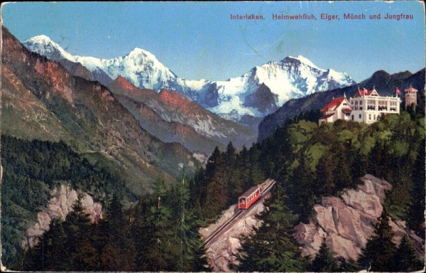 Interlaken. Heimwehfluh, Eiger, Mönch und Jungfrau Vorderseite