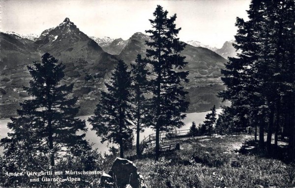 Amden. Giregärtli mit Mürtenstock und Glarner - Alpen Vorderseite