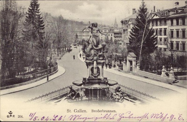 St. Gallen, Broderbrunnen Vorderseite