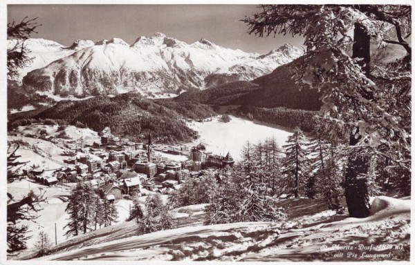St.Moritz - Dorf (1839m) mit Piz Languard