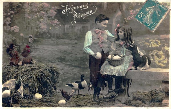 Joyeuses Pâques  /  Fröhliche Ostern Vorderseite