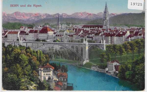 Bern und die Alpen - Litho