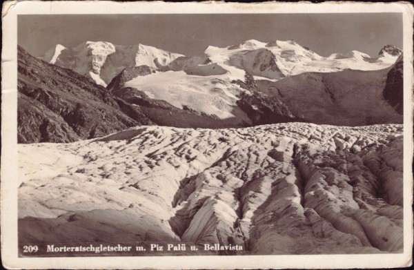 Morteratschgletscher m. Piz Palü und Bellavista