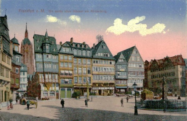 Frankfurt, Die sechs alten Häuser am Römerberg Vorderseite