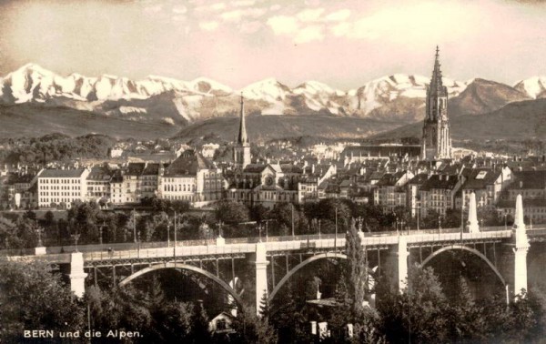 Bern und die Alpen Vorderseite