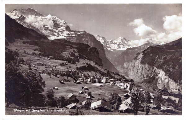 Wengen mit Jungfrau und Breithorn