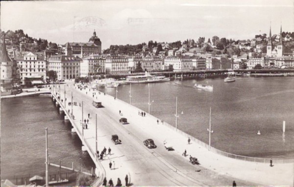 Luzern - Seebrücke mit Schweizerhofquai