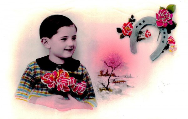 Junge mit Rosen Vorderseite