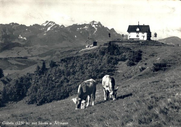 Gäbris mit Säntis und Altmann Vorderseite