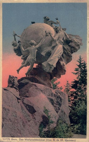 Bern. Das Weltpostdenkmal, 1928 Vorderseite