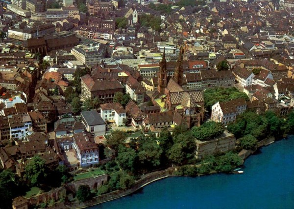 Münster und Fähre, Basel Vorderseite