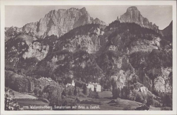 Wallenstadtberg, Sanatorium mit Brisi und Zustall Vorderseite
