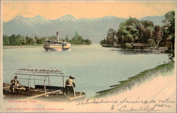 Die Aare bei Thun Vorderseite