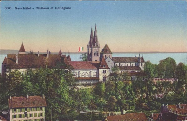Neuchâtel - Château et Collégiale Vorderseite