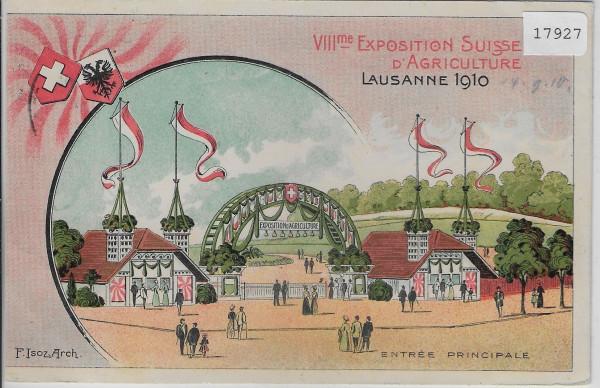 VIIIme Exposition Suisse D'Agriculture Lausanne 1910 - Cachet Stempel Exposition D'Agriculture