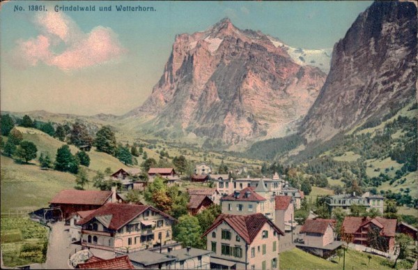 Grindelwald und Wetterhorn Vorderseite
