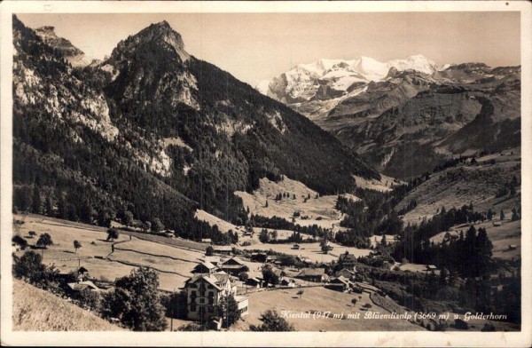 Kiental mit Blüemlisalp und Golderhorn Vorderseite