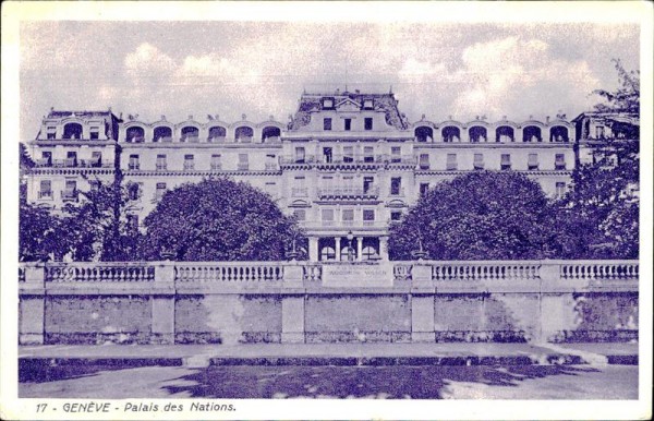 Genève - Palais des Nations. Vorderseite